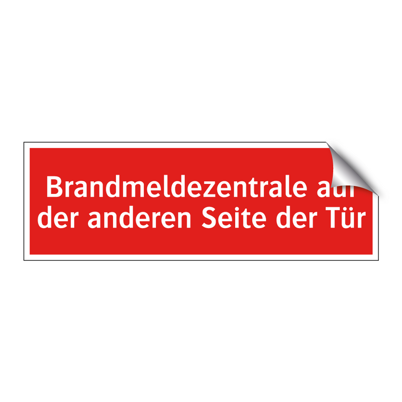 Brandmeldezentrale auf der anderen Seite der Tür