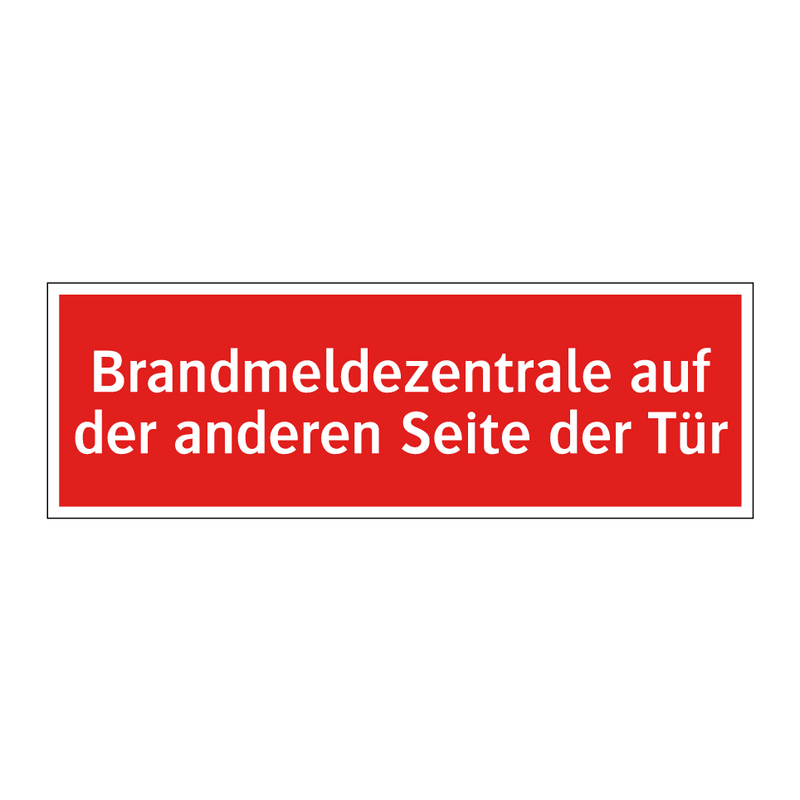 Brandmeldezentrale auf der anderen Seite der Tür