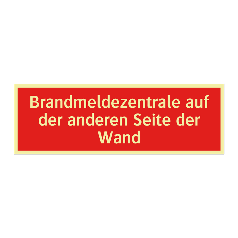 Brandmeldezentrale auf der anderen Seite der Wand