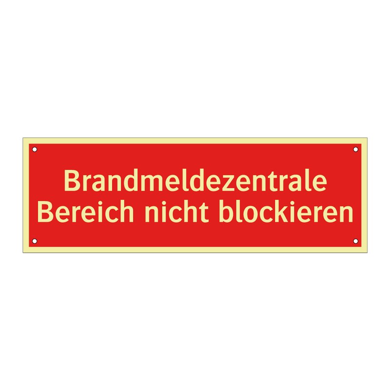 Brandmeldezentrale Bereich nicht blockieren