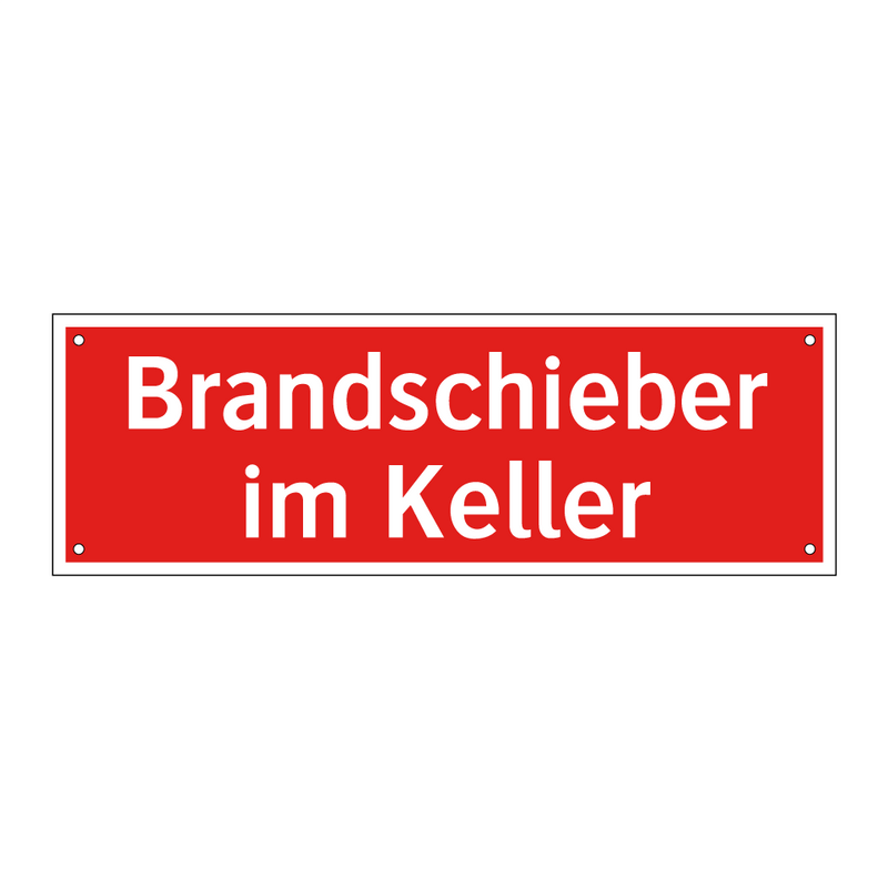 Brandschieber im Keller