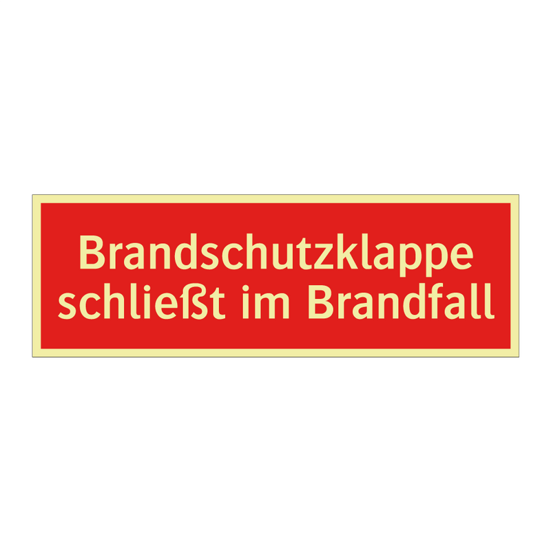 Brandschutzklappe schließt im Brandfall