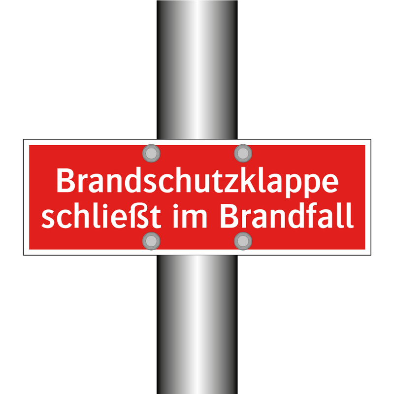 Brandschutzklappe schließt im Brandfall