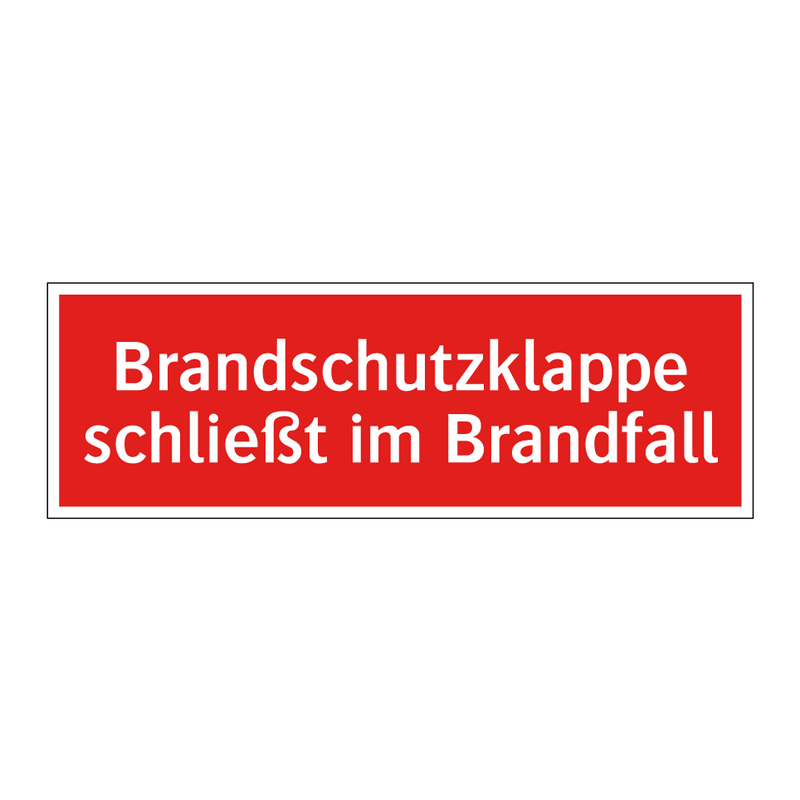 Brandschutzklappe schließt im Brandfall