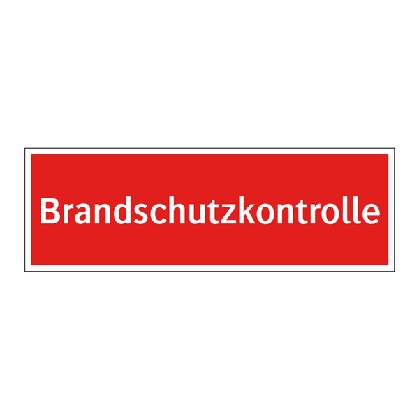 Brandschutzkontrolle