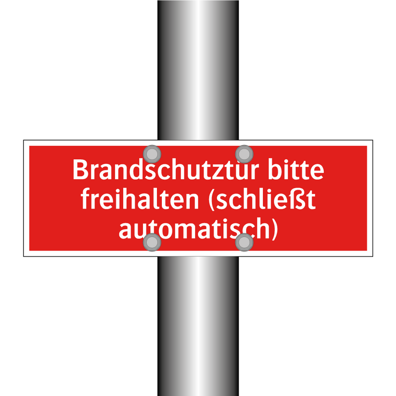 Brandschutztür bitte freihalten (schließt automatisch)