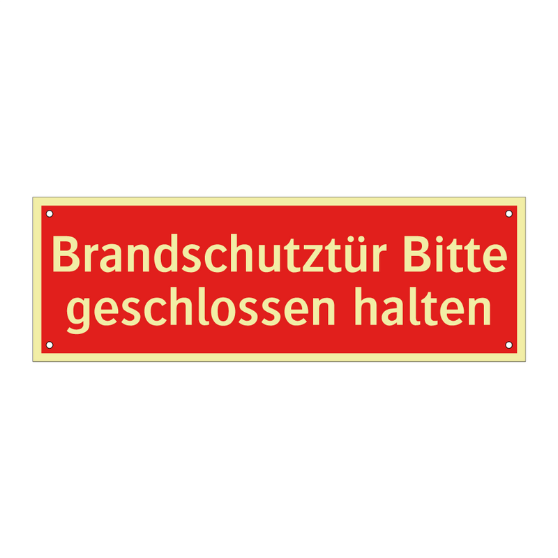 Brandschutztür Bitte geschlossen halten