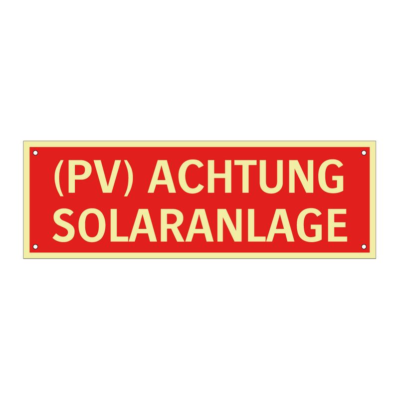 (PV) ACHTUNG SOLARANLAGE