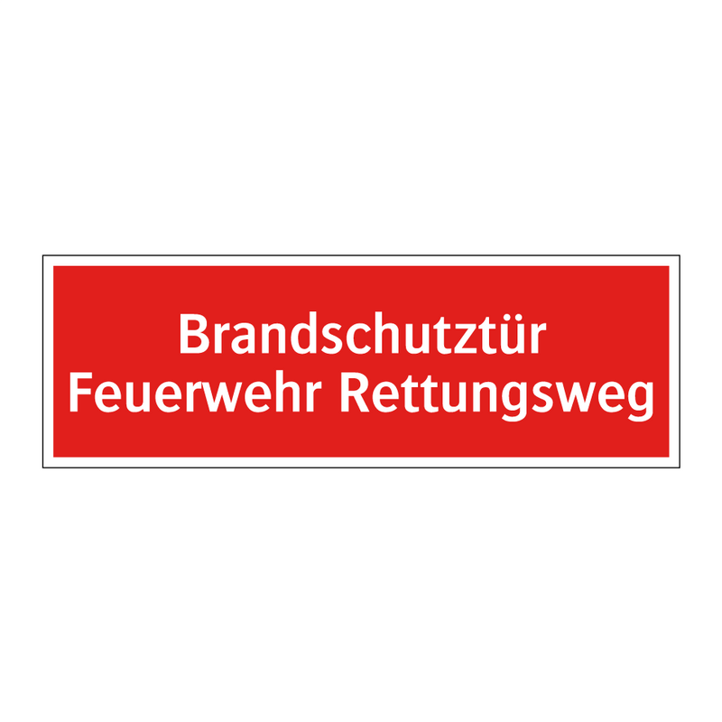 Brandschutztür Feuerwehr Rettungsweg