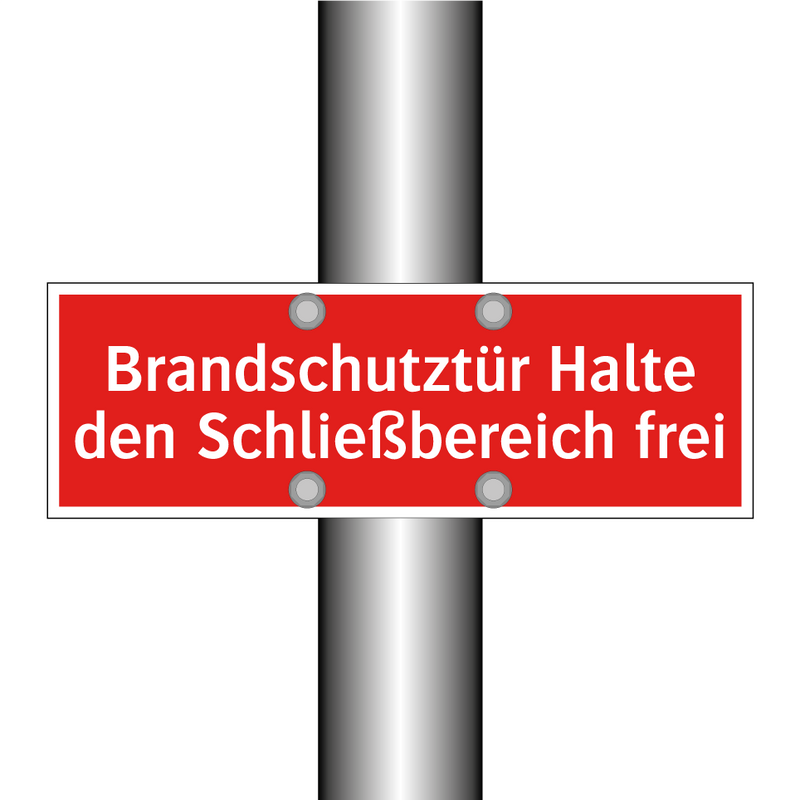 Brandschutztür Halte den Schließbereich frei