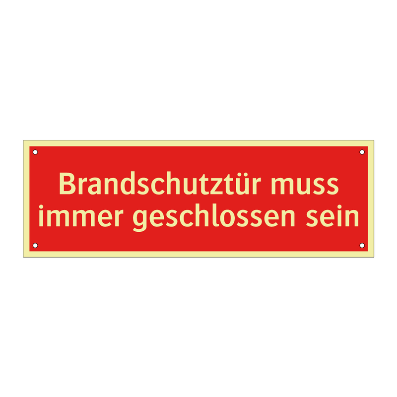 Brandschutztür muss immer geschlossen sein