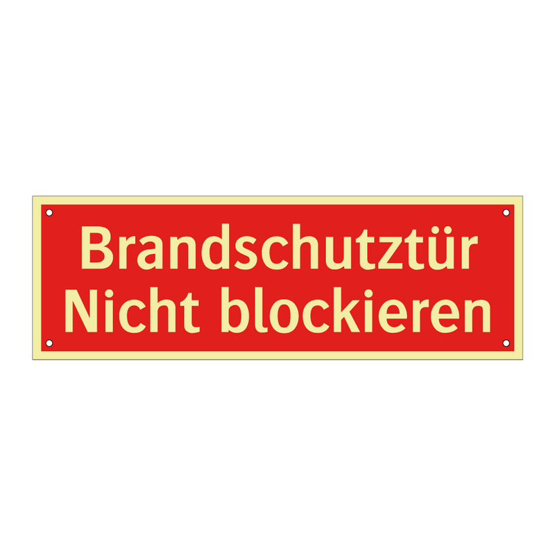 Brandschutztür Nicht blockieren