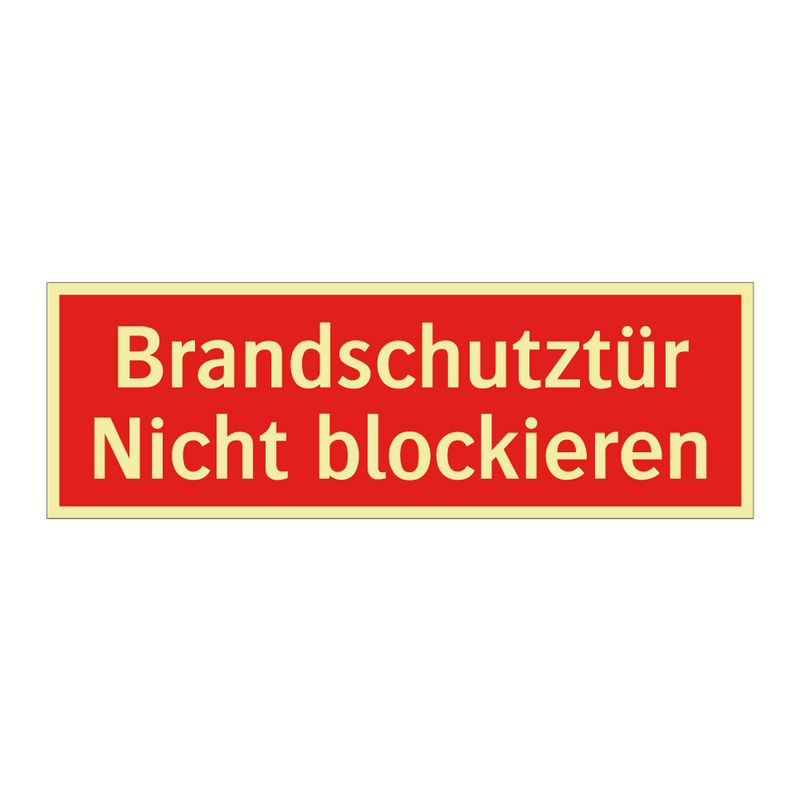 Brandschutztür Nicht blockieren