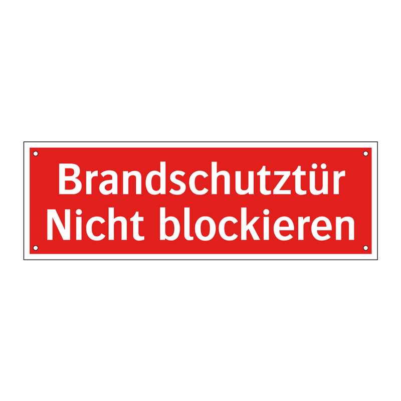 Brandschutztür Nicht blockieren