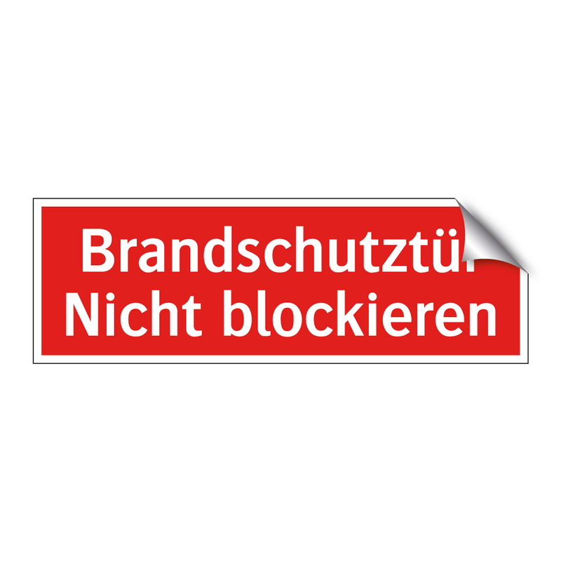 Brandschutztür Nicht blockieren