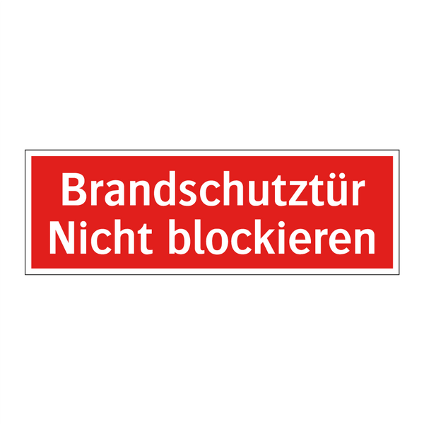 Brandschutztür Nicht blockieren