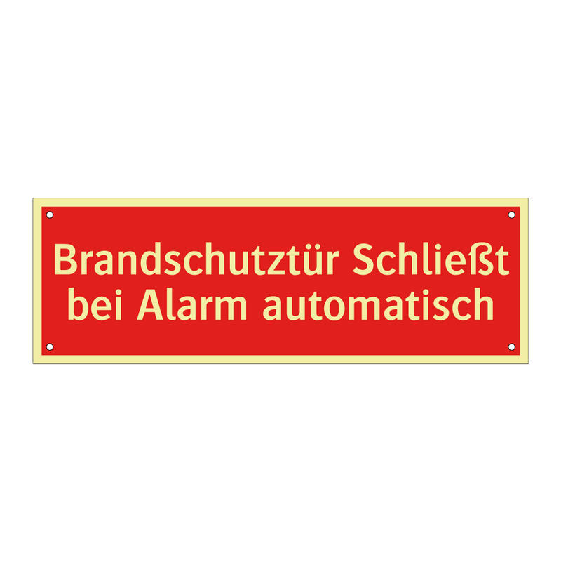 Brandschutztür Schließt bei Alarm automatisch