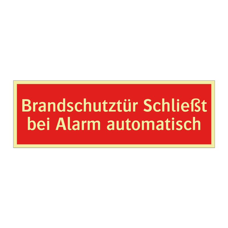 Brandschutztür Schließt bei Alarm automatisch