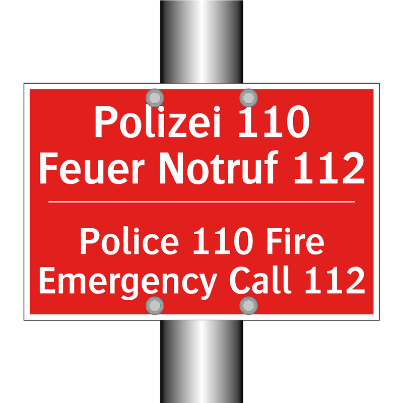 Polizei 110 Feuer Notruf 112 - Police 110 Fire Emergency Call /.../