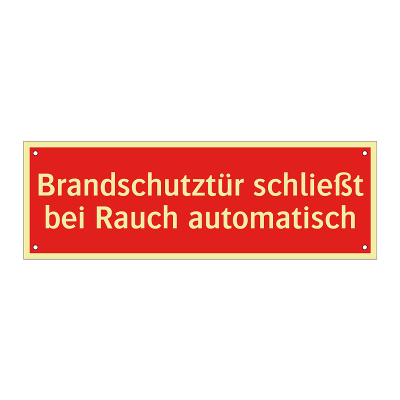 Brandschutztür schließt bei Rauch automatisch