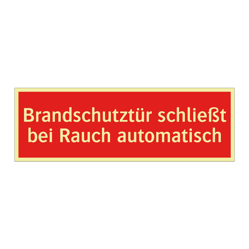 Brandschutztür schließt bei Rauch automatisch