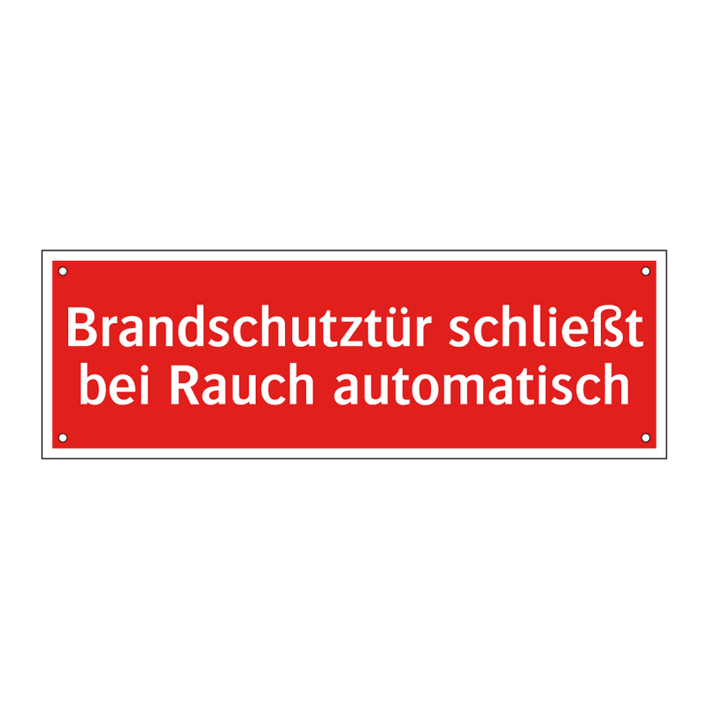 Brandschutztür schließt bei Rauch automatisch