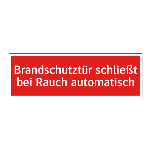 Brandschutztür schließt bei Rauch automatisch