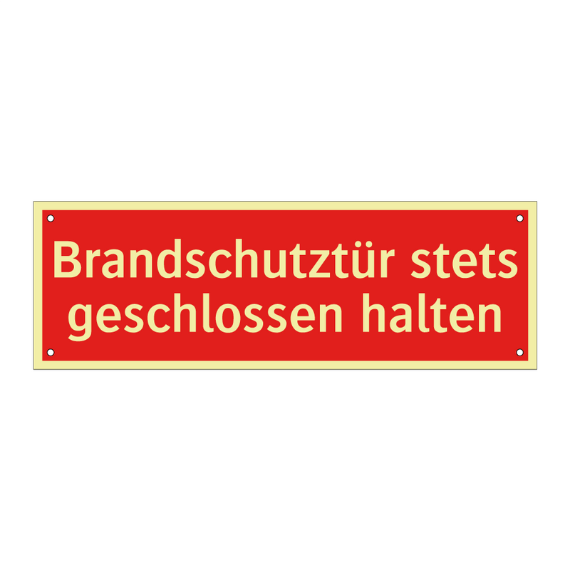 Brandschutztür stets geschlossen halten