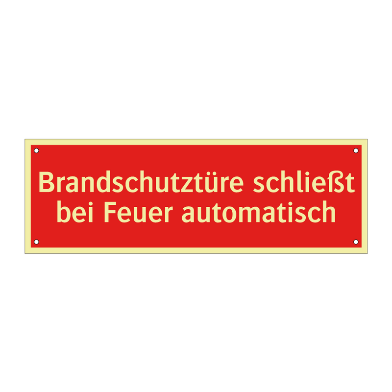 Brandschutztüre schließt bei Feuer automatisch