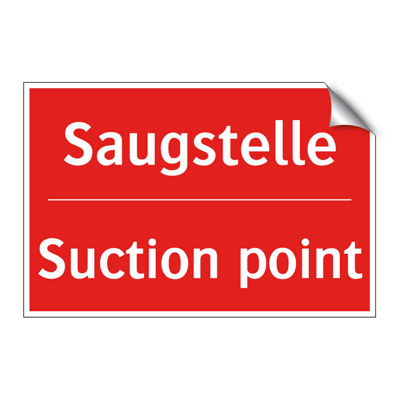 Saugstelle - Suction point