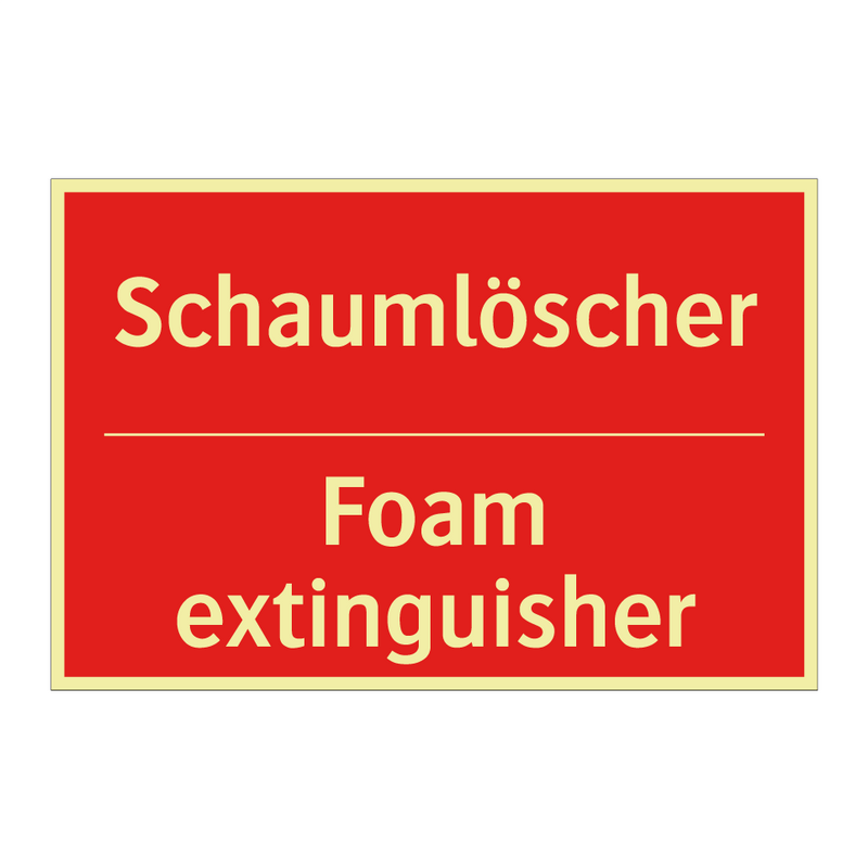 Schaumlöscher - Foam extinguisher