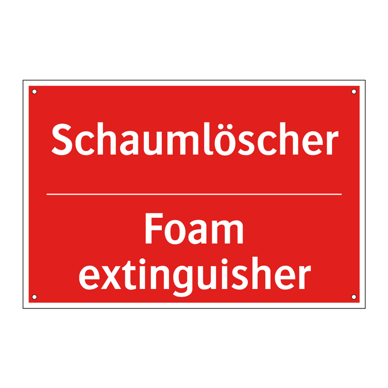 Schaumlöscher - Foam extinguisher