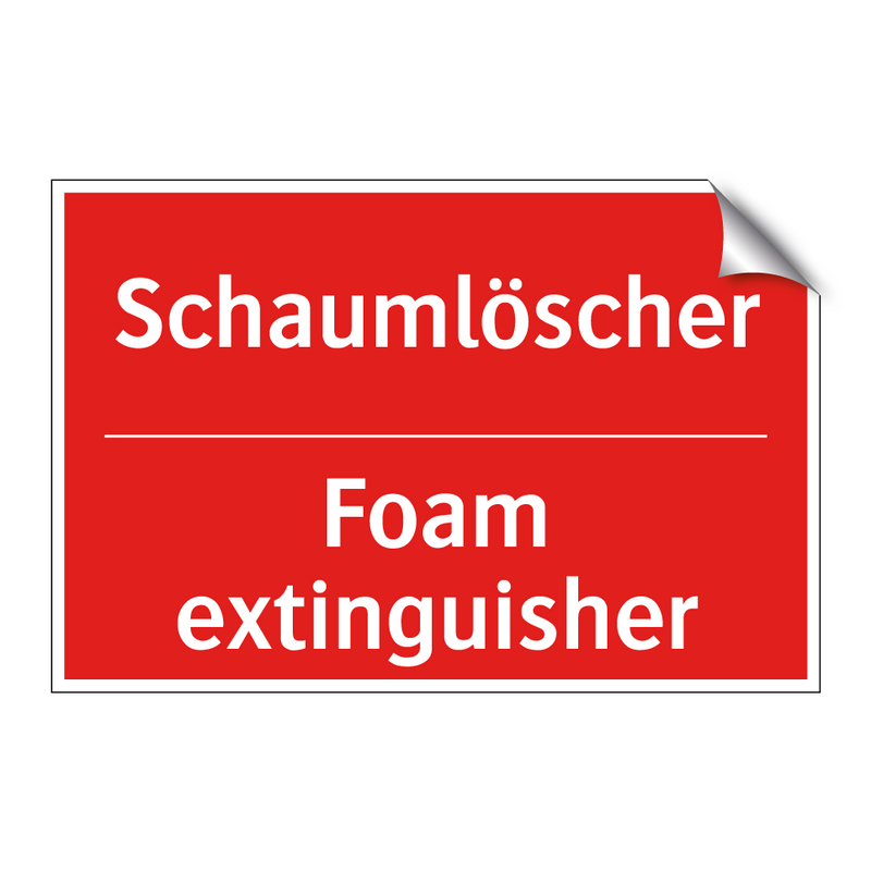 Schaumlöscher - Foam extinguisher