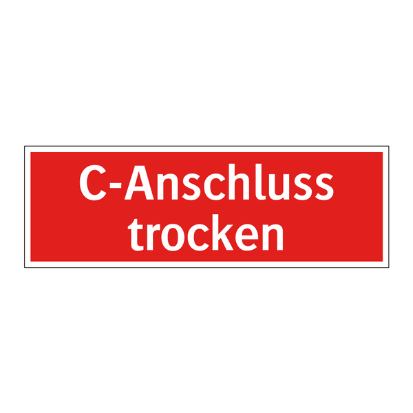 C-Anschluss trocken