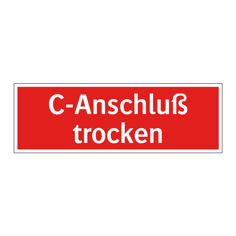 C-Anschluß trocken