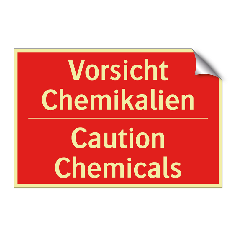 Vorsicht Chemikalien - Caution Chemicals