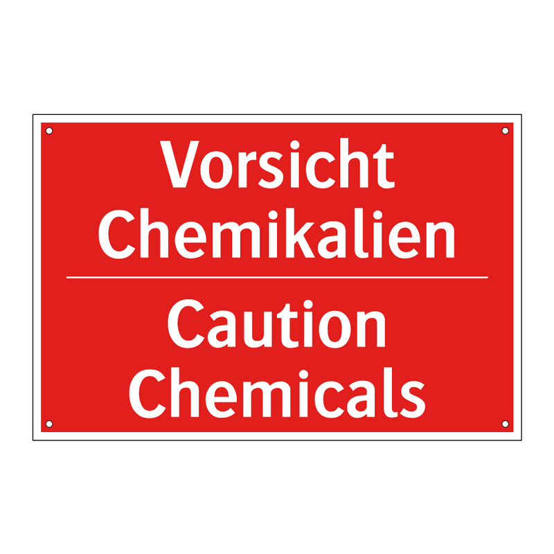 Vorsicht Chemikalien - Caution Chemicals