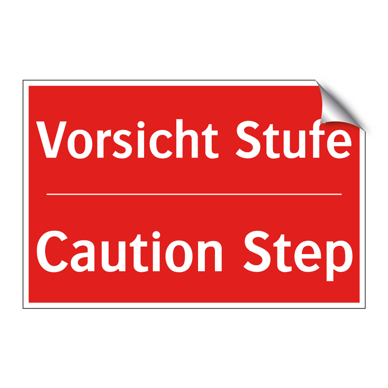 Vorsicht Stufe - Caution Step