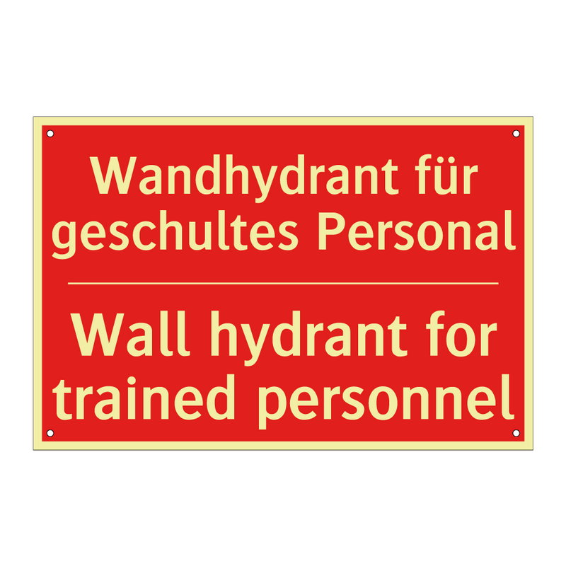 Wandhydrant für geschultes Personal/.../ - Wall hydrant for trained personnel/.../