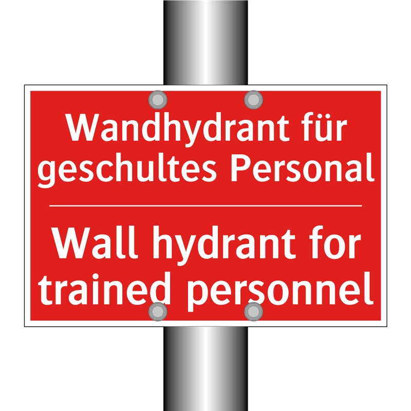 Wandhydrant für geschultes Personal/.../ - Wall hydrant for trained personnel/.../