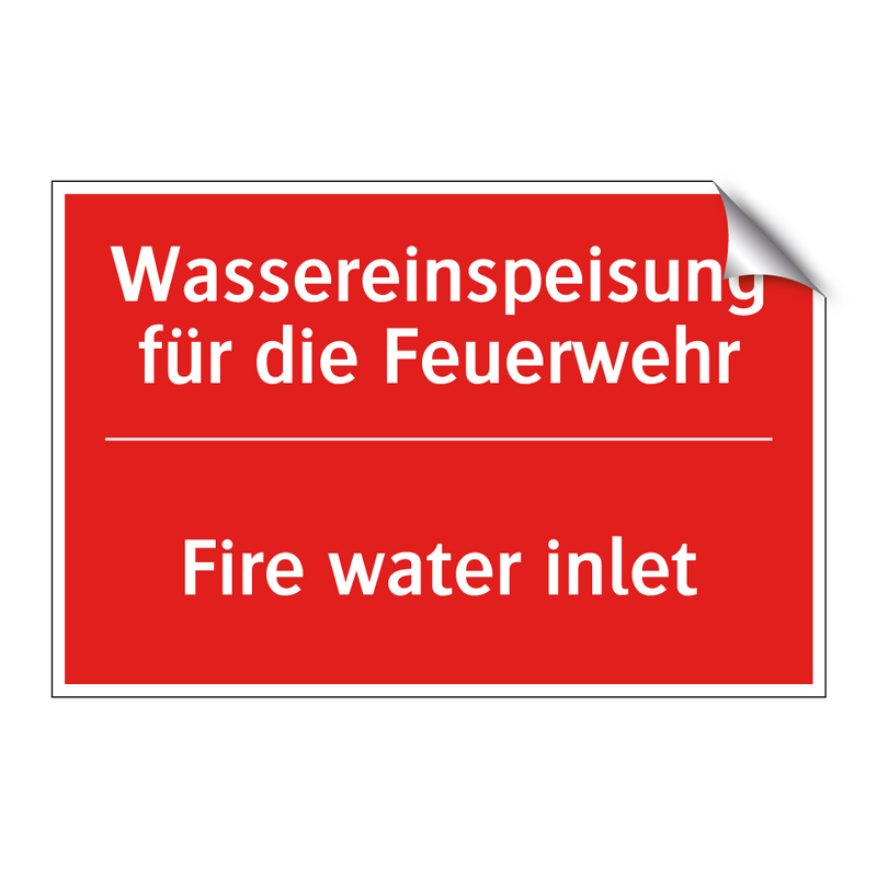 Wassereinspeisung für die Feuerwehr/.../ - Fire water inlet