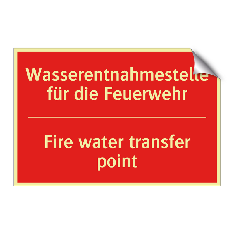 Wasserentnahmestelle für die Feuerwehr/.../ - Fire water transfer point