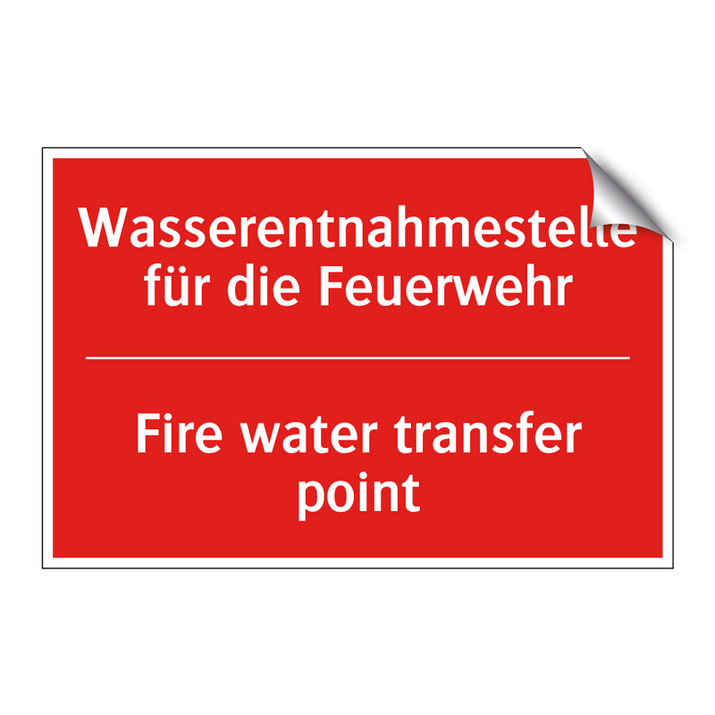 Wasserentnahmestelle für die Feuerwehr/.../ - Fire water transfer point