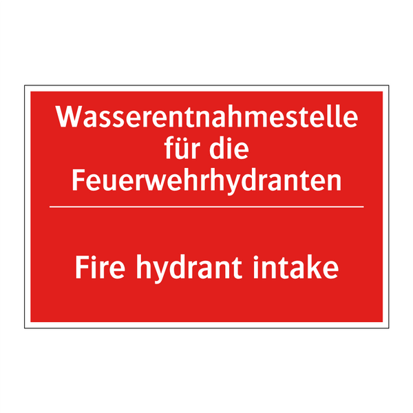 Wasserentnahmestelle für die Feuerwehrhydranten/.../ - Fire hydrant intake