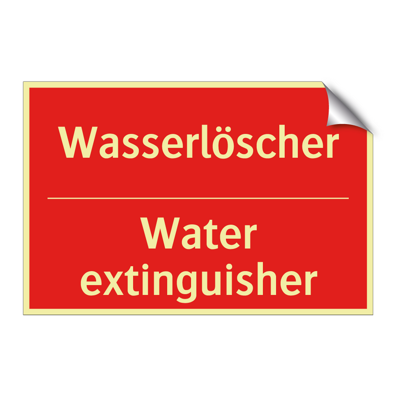 Wasserlöscher - Water extinguisher