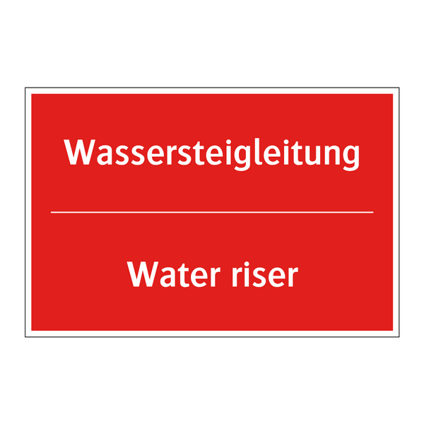 Wassersteigleitung - Water riser