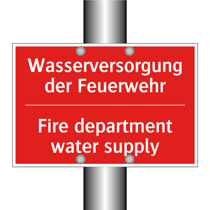 Wasserversorgung der Feuerwehr - Fire department water supply