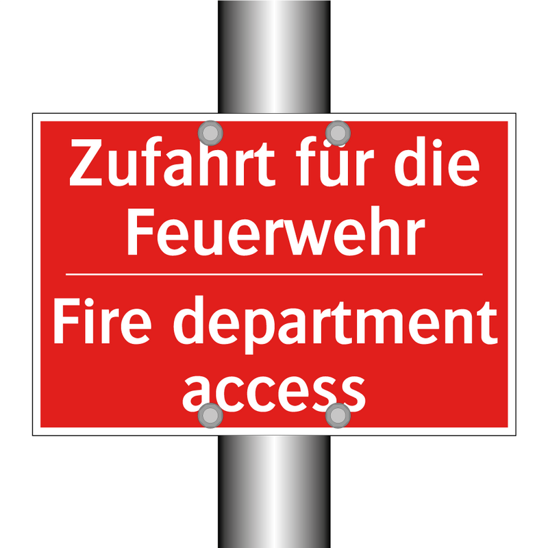 Zufahrt für die Feuerwehr - Fire department access