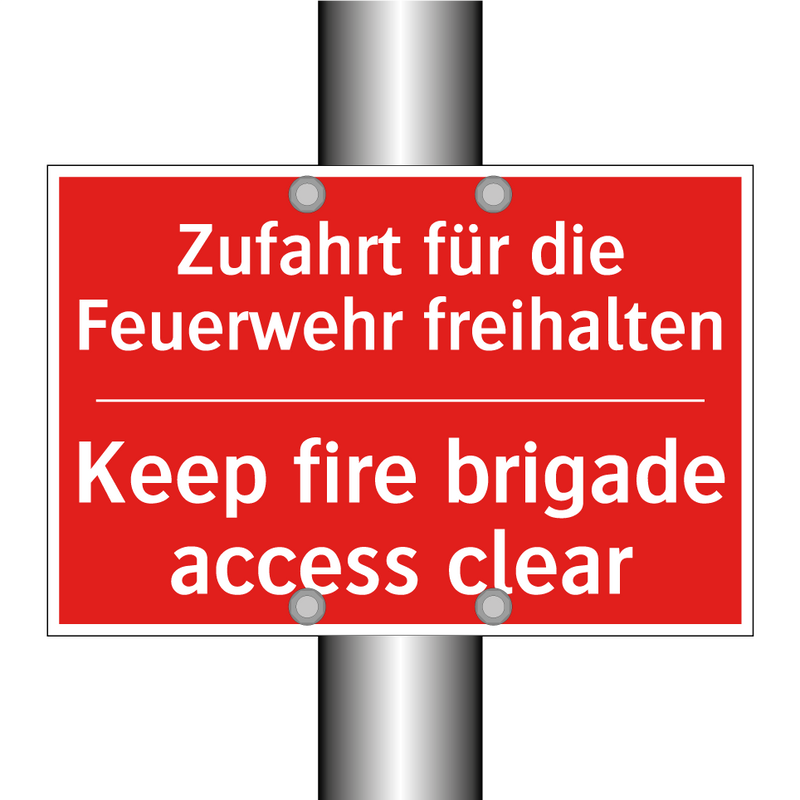 Zufahrt für die Feuerwehr freihalten/.../ - Keep fire brigade access clear