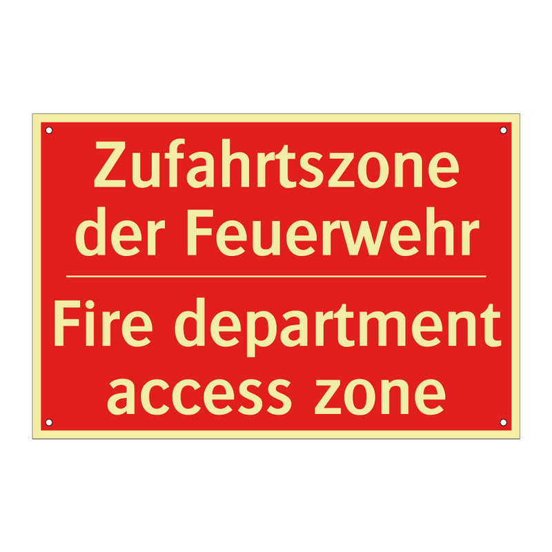 Zufahrtszone der Feuerwehr - Fire department access zone